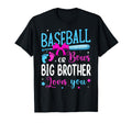Baseball Or Bows Big Brother Loves T-Shirt - Minimalist Print Men Women - T-Shirt, Sweatshirt, Hoodie