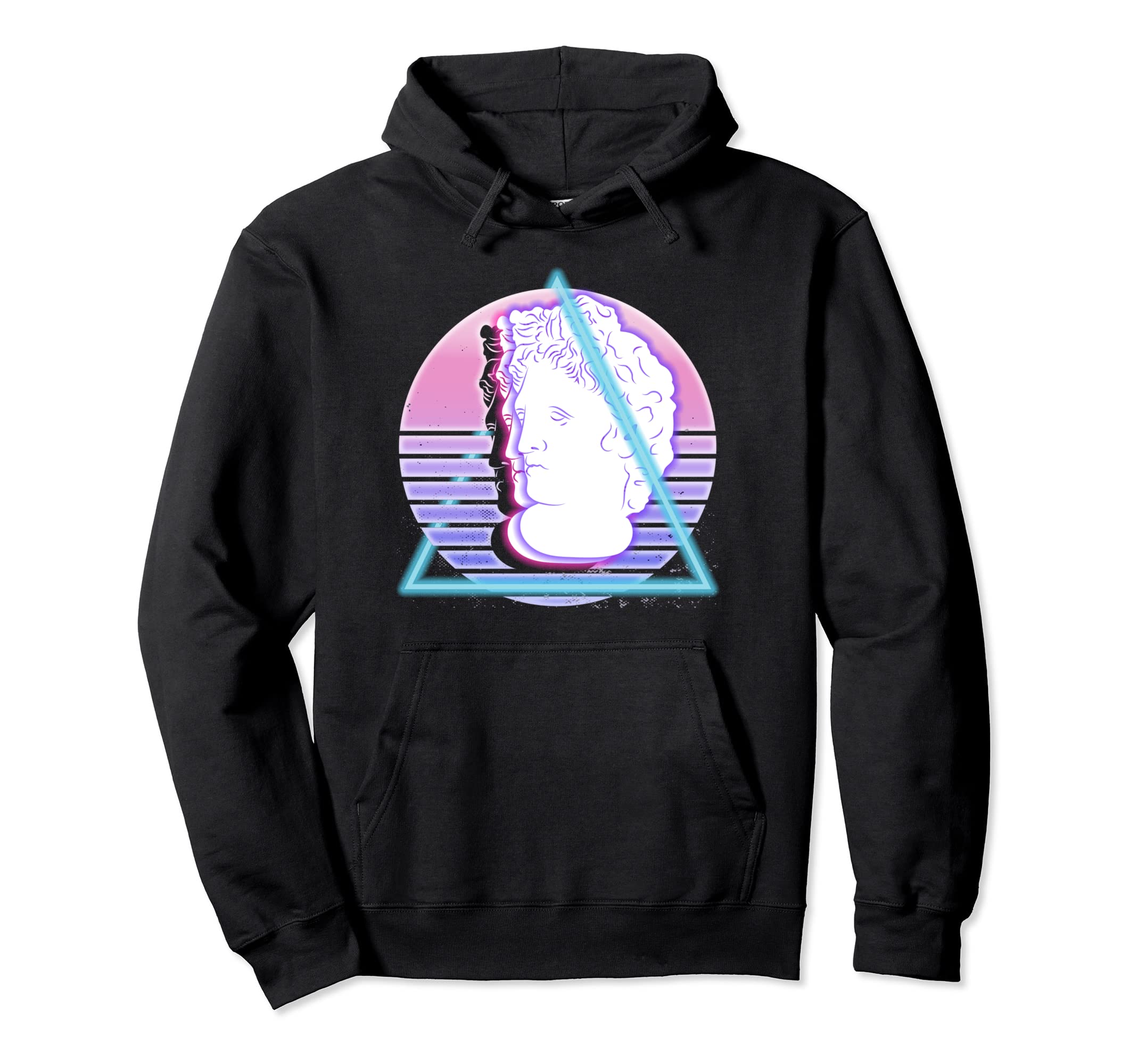 Vaporwave Aesthetic Glitch Greek Statue Hoodie - Graphic Print Unisex - T-Shirt, Sweatshirt, Hoodie