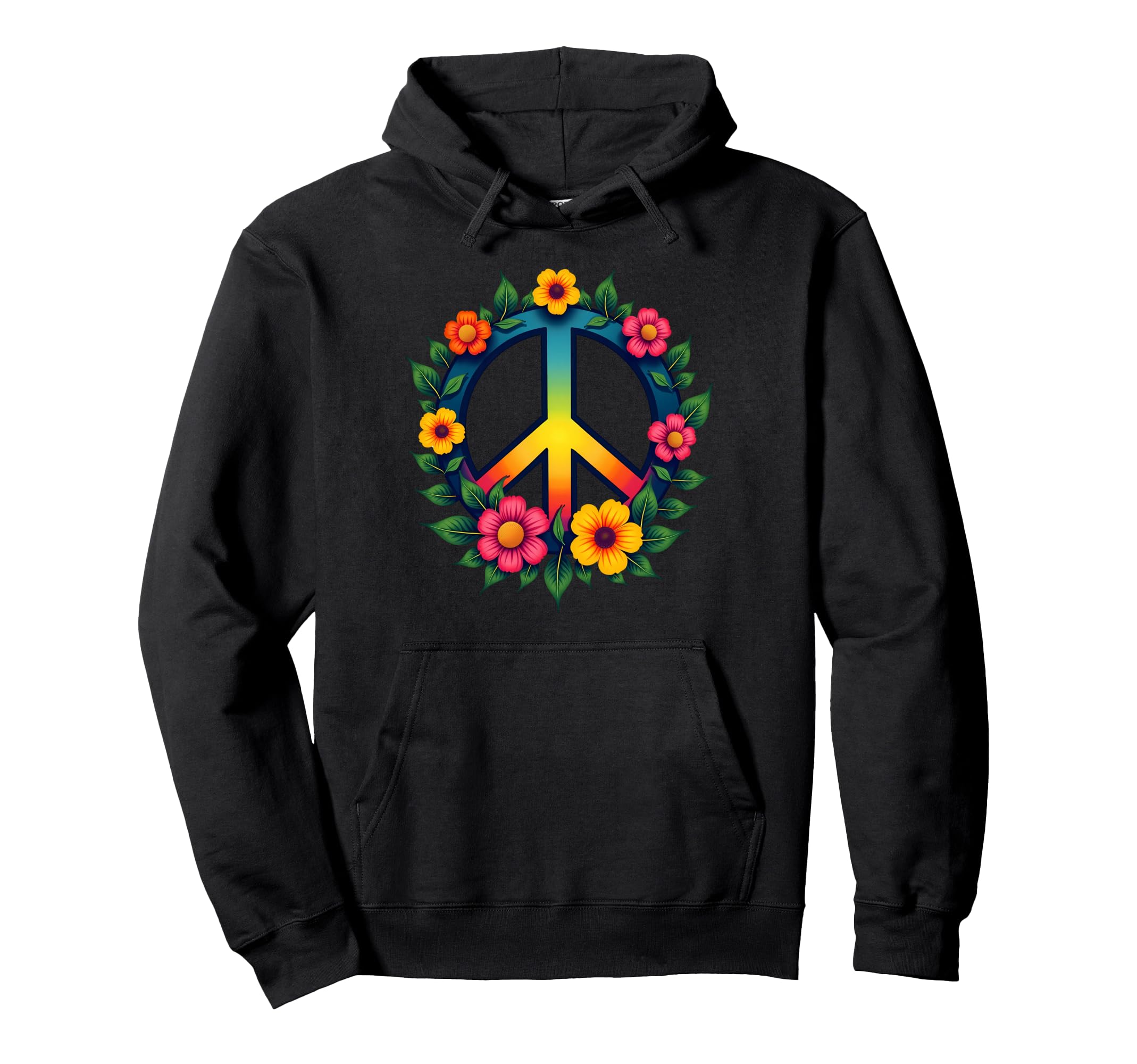 60S 70S Flower Power Groovy Love Hoodie - Fun Novelty Design Men Women - T-Shirt, Sweatshirt, Hoodie