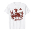 Funny Ufo Western Cowboy Doberman T-Shirt - Minimalist Print Unisex - T-Shirt, Sweatshirt, Hoodie