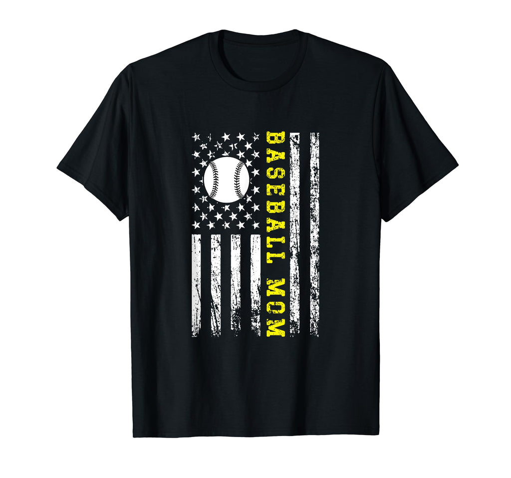 Baseball Us Flag Baseball Player T-Shirt - Casual Everyday Wear Unisex - T-Shirt, Sweatshirt, Hoodie