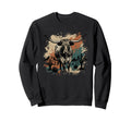 Western Longhorn Bull Cowboy Sweatshirt - Minimalist Print for Adults - T-Shirt, Sweatshirt, Hoodie