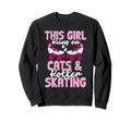 This Runs Cats And Roller Skating Sweatshirt - Unique Graphic Men Women - T-Shirt, Sweatshirt, Hoodie