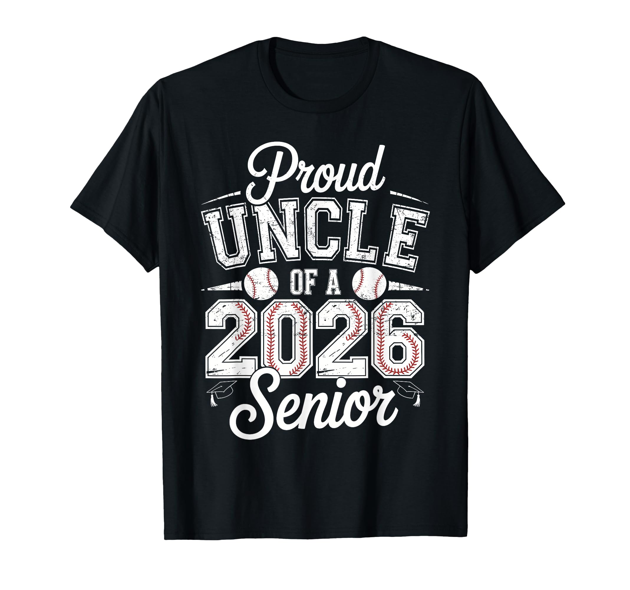 Proud Uncle 2026 Senior Baseball T-Shirt - Custom Art Print Unisex - T-Shirt, Sweatshirt, Hoodie