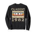 1982 38Th Birthday Gifts Cassette Sweatshirt - Aesthetic Graphic Men Women - T-Shirt, Sweatshirt, Hoodie