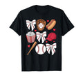 Baseball Coquette Bow Baseball Mom T-Shirt - Custom Art Print for Adults - T-Shirt, Sweatshirt, Hoodie