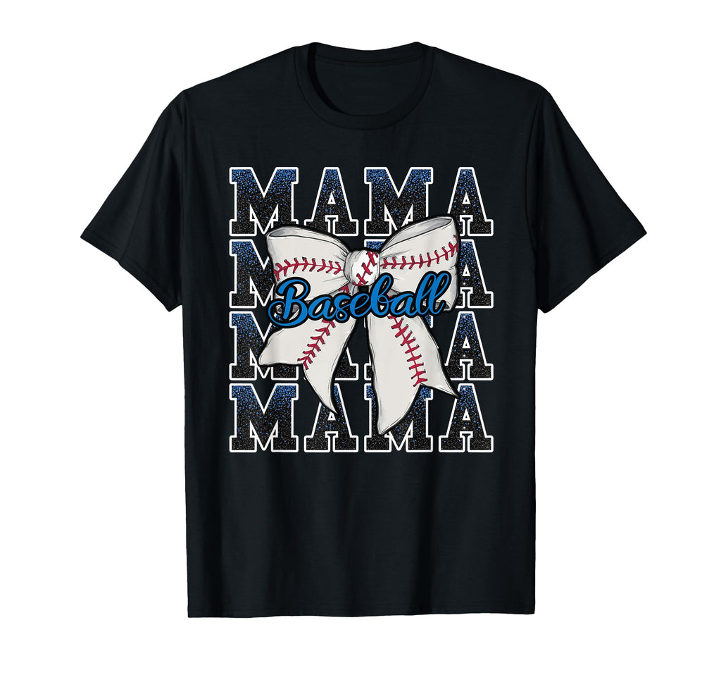 Sport Cheer Blue Coquette Bow T-Shirt - Minimalist Print for Adults - T-Shirt, Sweatshirt, Hoodie
