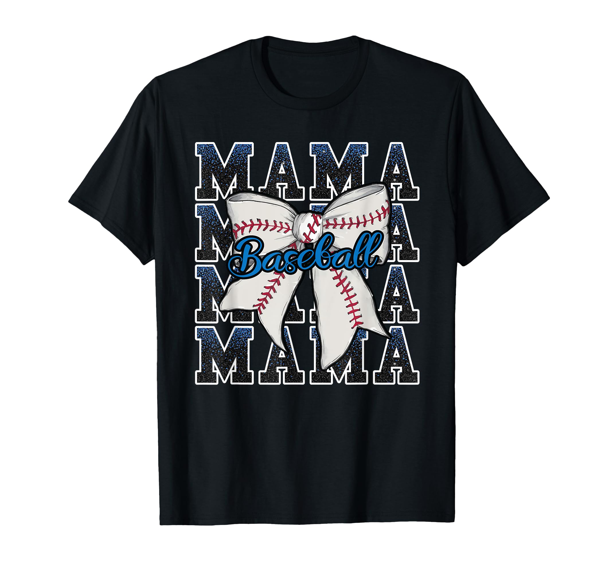 Sport Cheer Blue Coquette Bow T-Shirt - Minimalist Print for Adults - T-Shirt, Sweatshirt, Hoodie