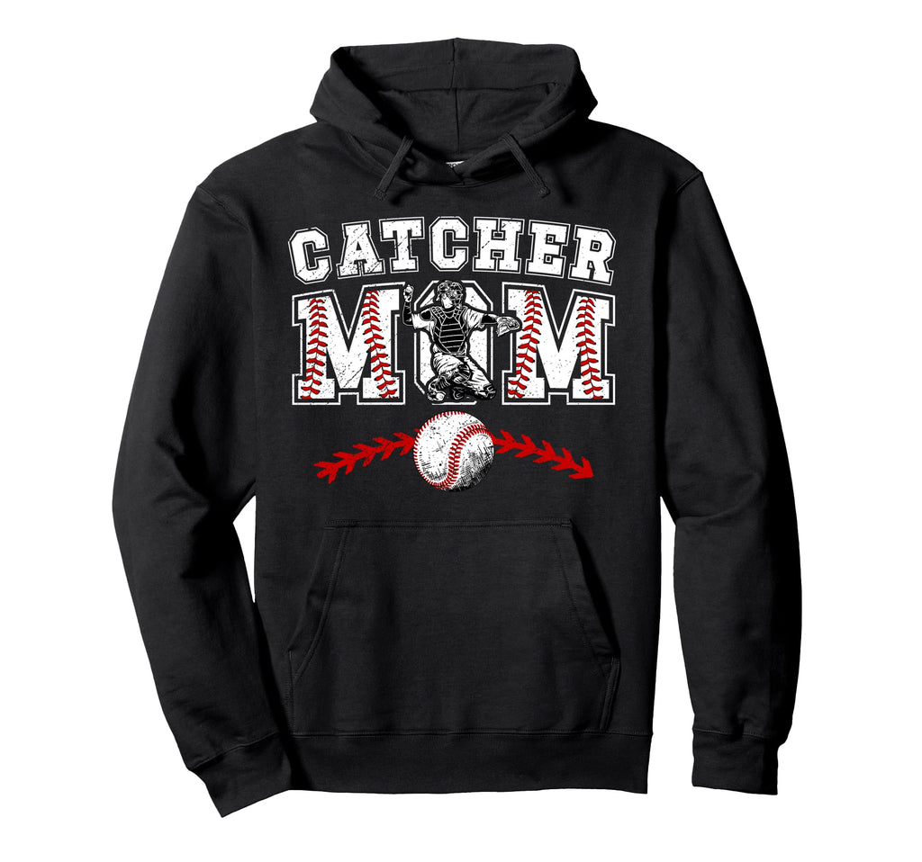 Baseball Catcher Mom Baseball Catcher Mama Hoodie - Trendy Graphic Unisex - T-Shirt, Sweatshirt, Hoodie