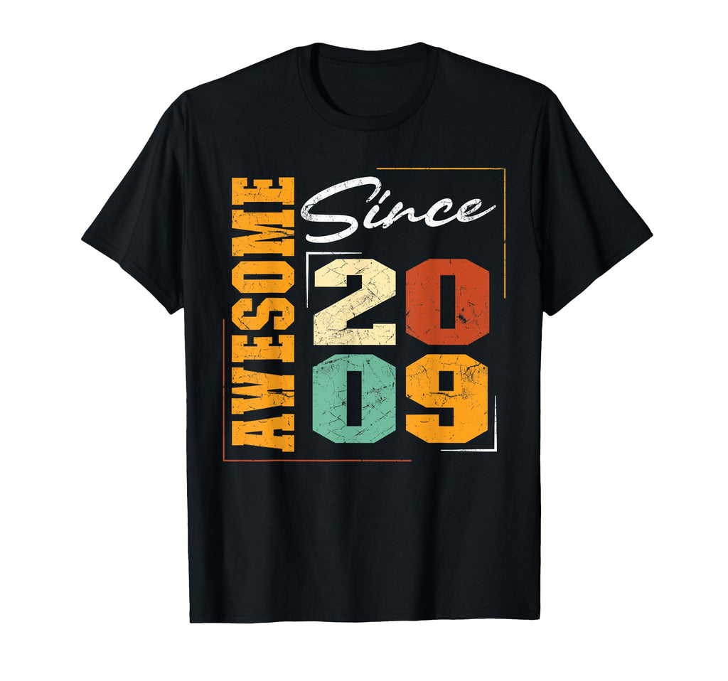 Awesome 2009 Birthday Varsity Born 2009 T-Shirt - Unique Graphic Men Women - T-Shirt, Sweatshirt, Hoodie