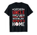 Baseball Catcher Uncle Funny Uncle T-Shirt - Graphic Print Men Women - T-Shirt, Sweatshirt, Hoodie