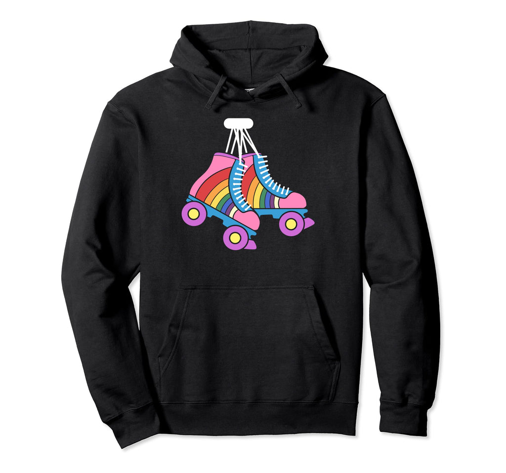 Roller Skates Rainbow Derby Skater Hoodie - Custom Art Print Men Women - T-Shirt, Sweatshirt, Hoodie