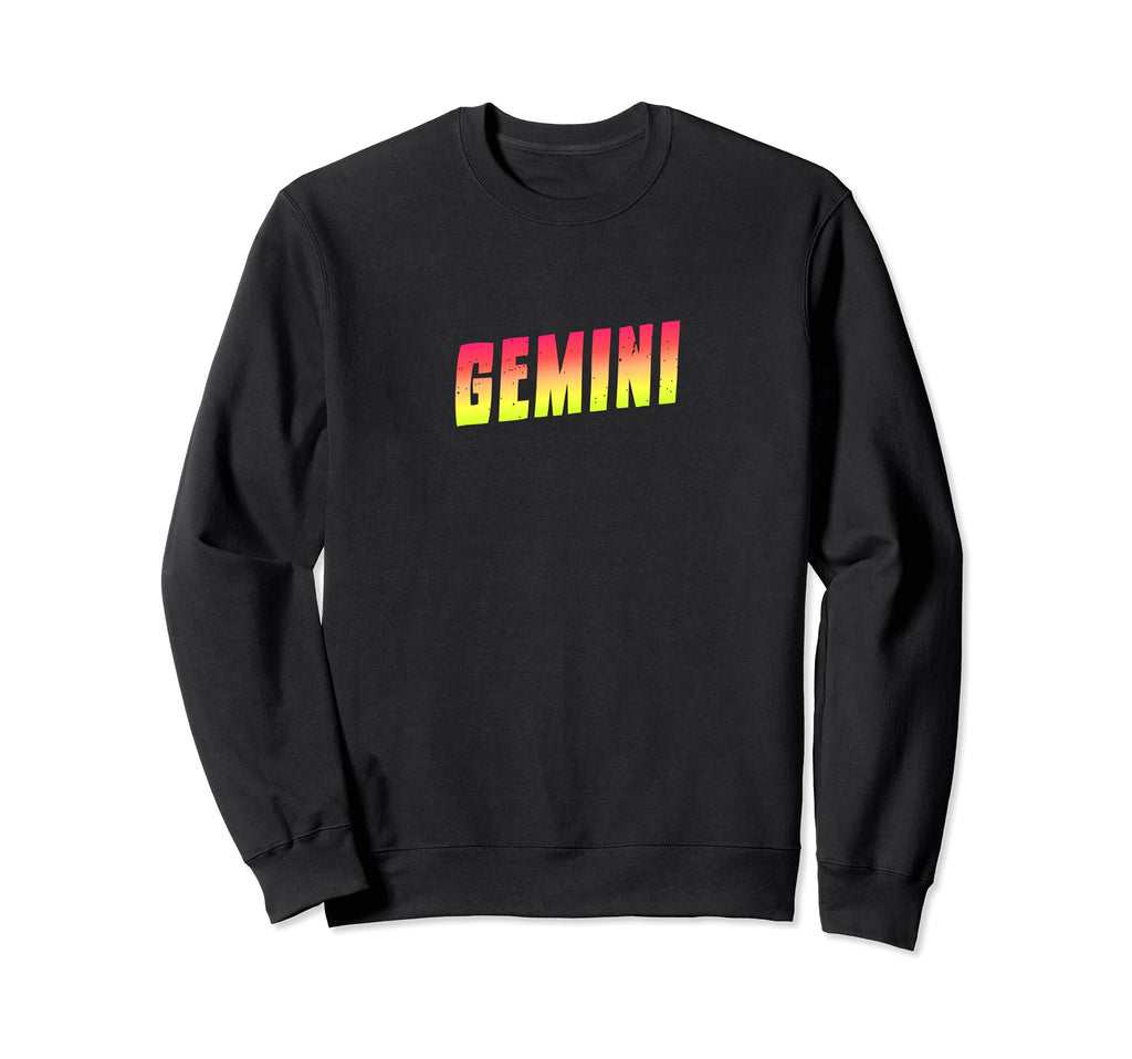 Gemini Red Yellow Zodiac Sign Sweatshirt - Graphic Print Men Women - T-Shirt, Sweatshirt, Hoodie
