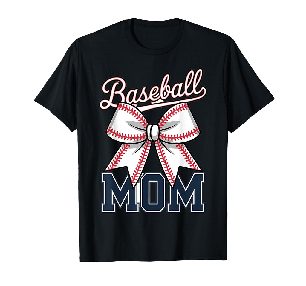 Baseball Mom Coquette Bow T-Shirt - Trendy Graphic Unisex - T-Shirt, Sweatshirt, Hoodie
