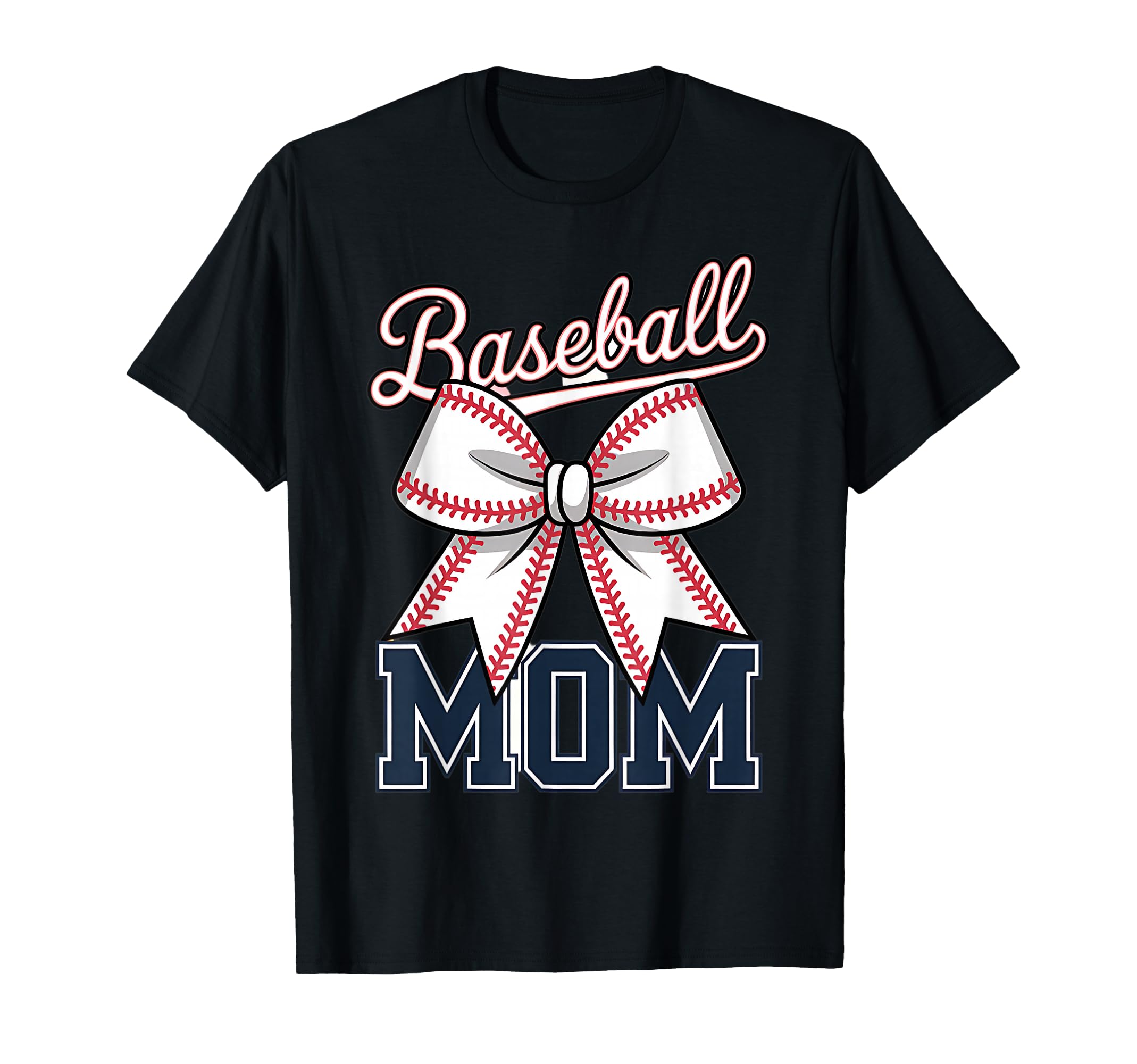 Baseball Mom Coquette Bow T-Shirt - Trendy Graphic Unisex - T-Shirt, Sweatshirt, Hoodie