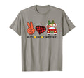 Peace Love Holiday Outfit Gift T-Shirt - Aesthetic Graphic for Adults - T-Shirt, Sweatshirt, Hoodie