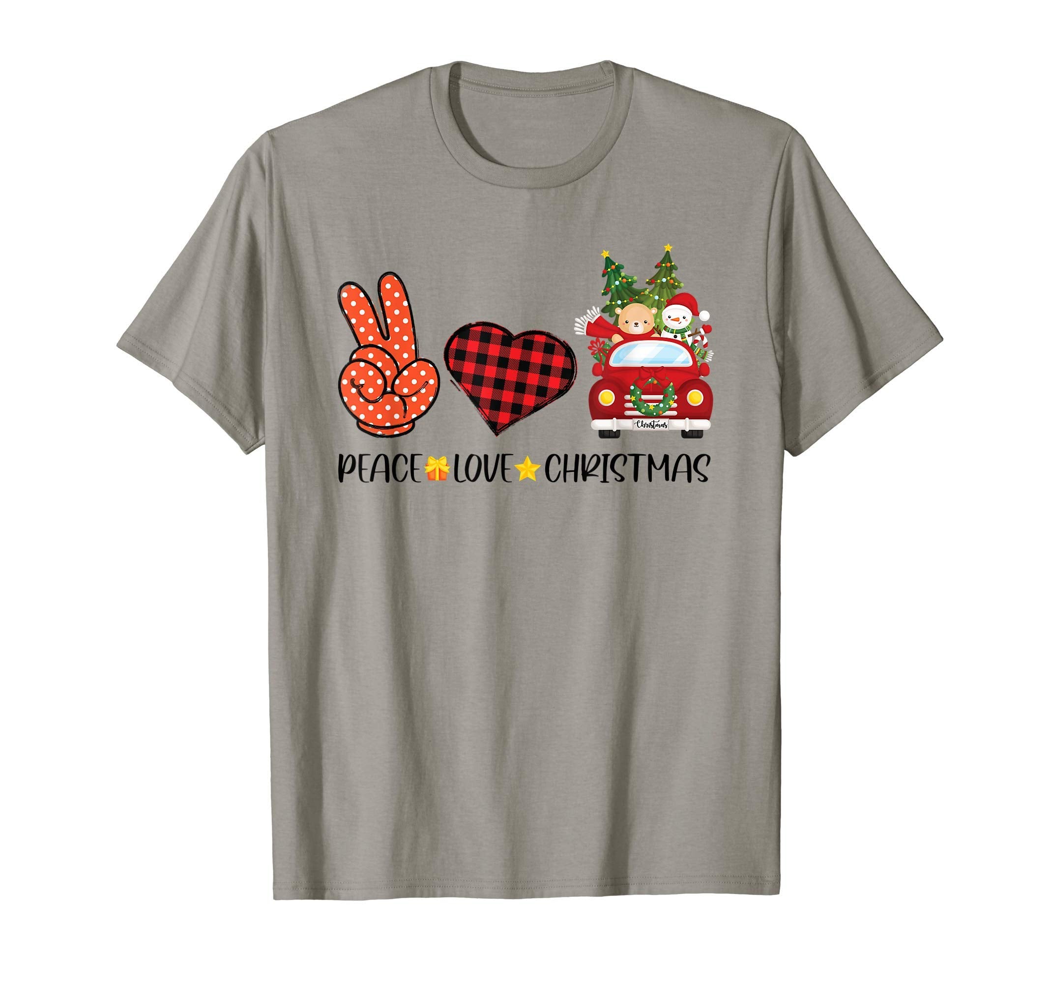 Peace Love Holiday Outfit Gift T-Shirt - Aesthetic Graphic for Adults - T-Shirt, Sweatshirt, Hoodie