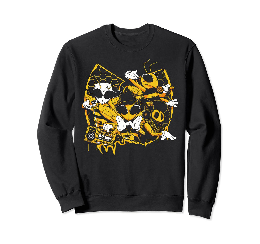 Bees Hip Hop Old School Rap Lover Funny Sweatshirt - Graphic Print Unisex - T-Shirt, Sweatshirt, Hoodie