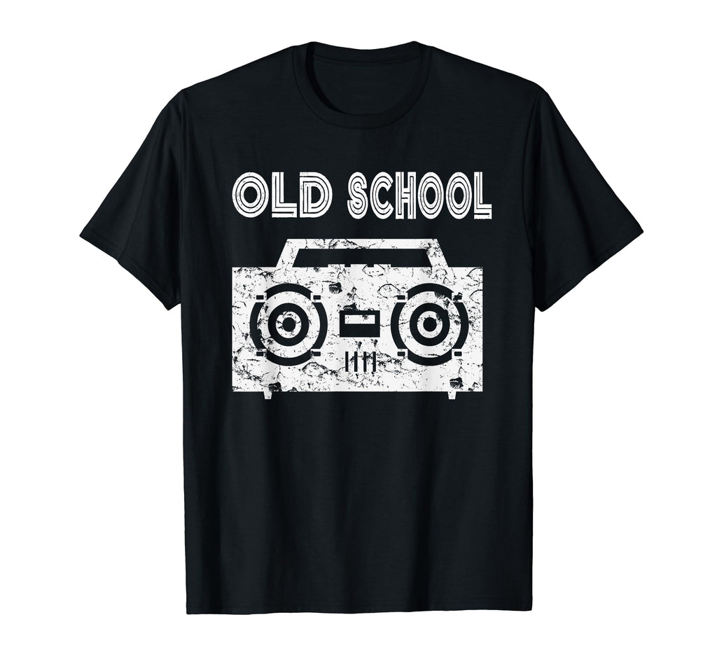 Old School Boombox Distressed 80S 90S Hip T-Shirt - Trendy Graphic Unisex - T-Shirt, Sweatshirt, Hoodie