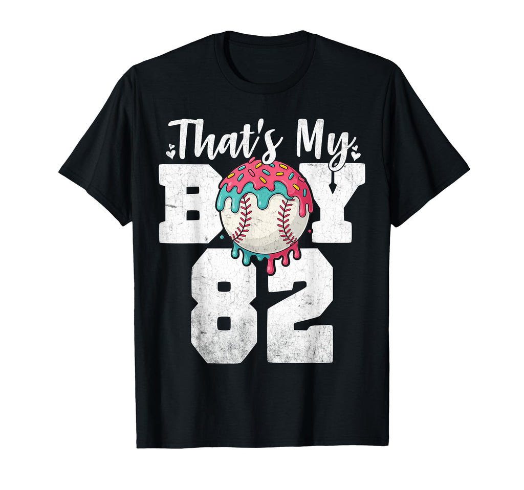 Thats My Baseball 82 Number Mom Dad T-Shirt - Minimalist Print for Adults - T-Shirt, Sweatshirt, Hoodie