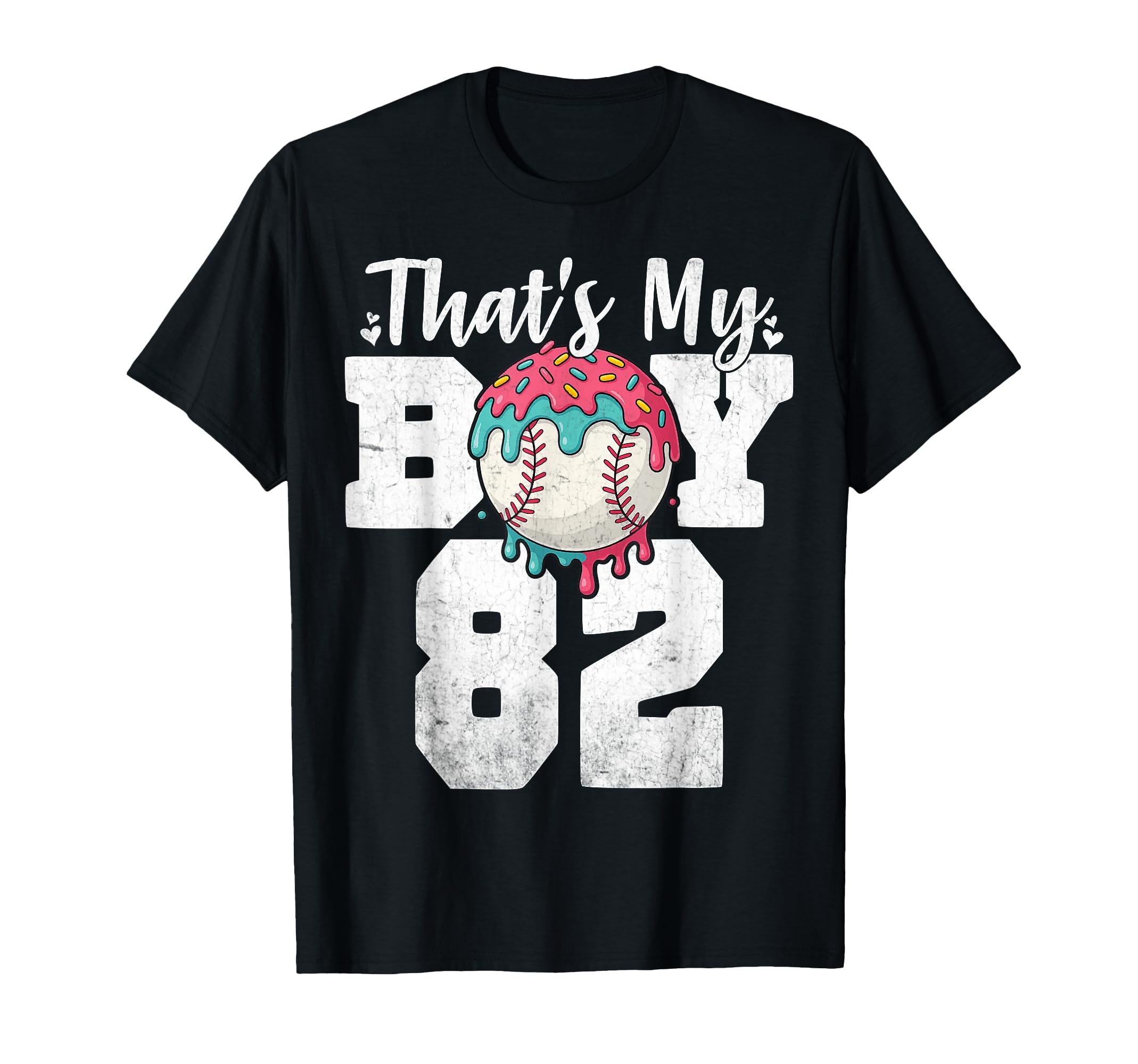 Thats My Baseball 82 Number Mom Dad T-Shirt - Minimalist Print for Adults - T-Shirt, Sweatshirt, Hoodie