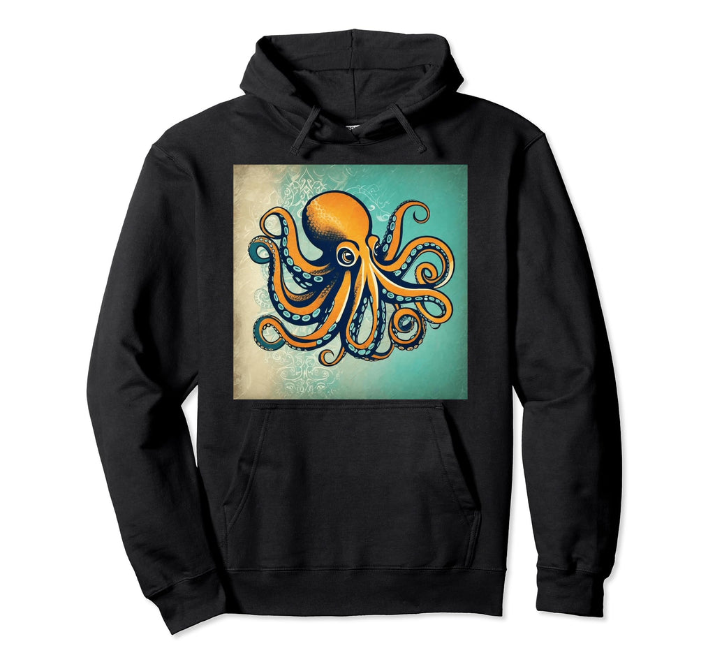 Surreal Octopus Kraken Boho And Hippie Hoodie - Trendy Graphic Men Women - T-Shirt, Sweatshirt, Hoodie
