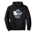 Anime Wolf Ramen Bowl Japanese Kawaii Hoodie - Minimalist Print Unisex - T-Shirt, Sweatshirt, Hoodie