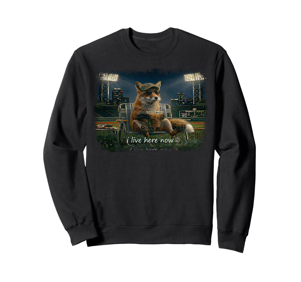 Funny Fox Ballfield Baseball Field I Sweatshirt - Graphic Print Men Women - T-Shirt, Sweatshirt, Hoodie
