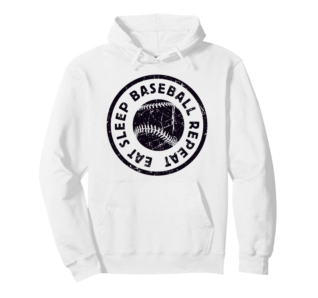 Eat Sleep Baseball Repeat Life Little Hoodie - Trendy Graphic for Adults - T-Shirt, Sweatshirt, Hoodie