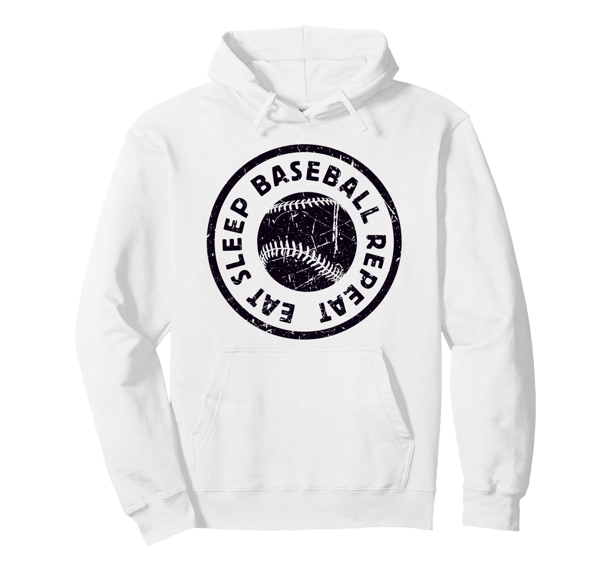 Eat Sleep Baseball Repeat Life Little Hoodie - Trendy Graphic for Adults - T-Shirt, Sweatshirt, Hoodie