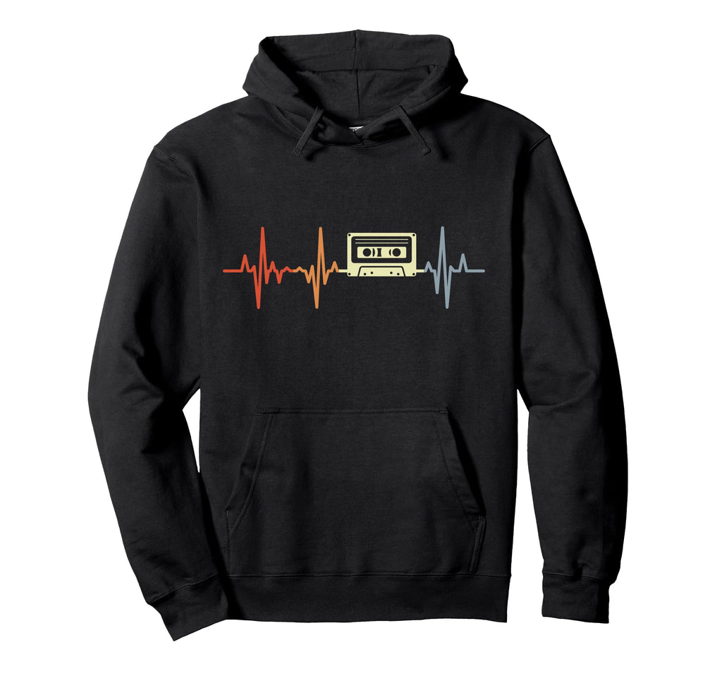 Heartline 80S Cassette Tape Synthwave Hoodie - Trendy Graphic Men Women - T-Shirt, Sweatshirt, Hoodie