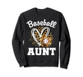 Baseball Aunt Leopard Heart Sweatshirt - Streetwear Style for Adults - T-Shirt, Sweatshirt, Hoodie