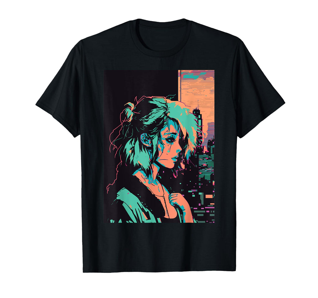 Japanese Vaporwave Sad Anime Indie T-Shirt - Graphic Print Unisex - T-Shirt, Sweatshirt, Hoodie