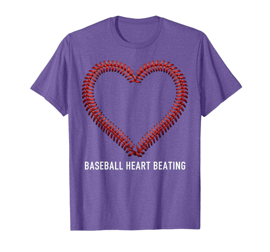 Baseball Mom Heart Beating T-Shirt - Graphic Print Unisex - T-Shirt, Sweatshirt, Hoodie