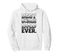Best Coach Dad Ever Baseball Worn Hoodie - Fun Novelty Design Men Women - T-Shirt, Sweatshirt, Hoodie