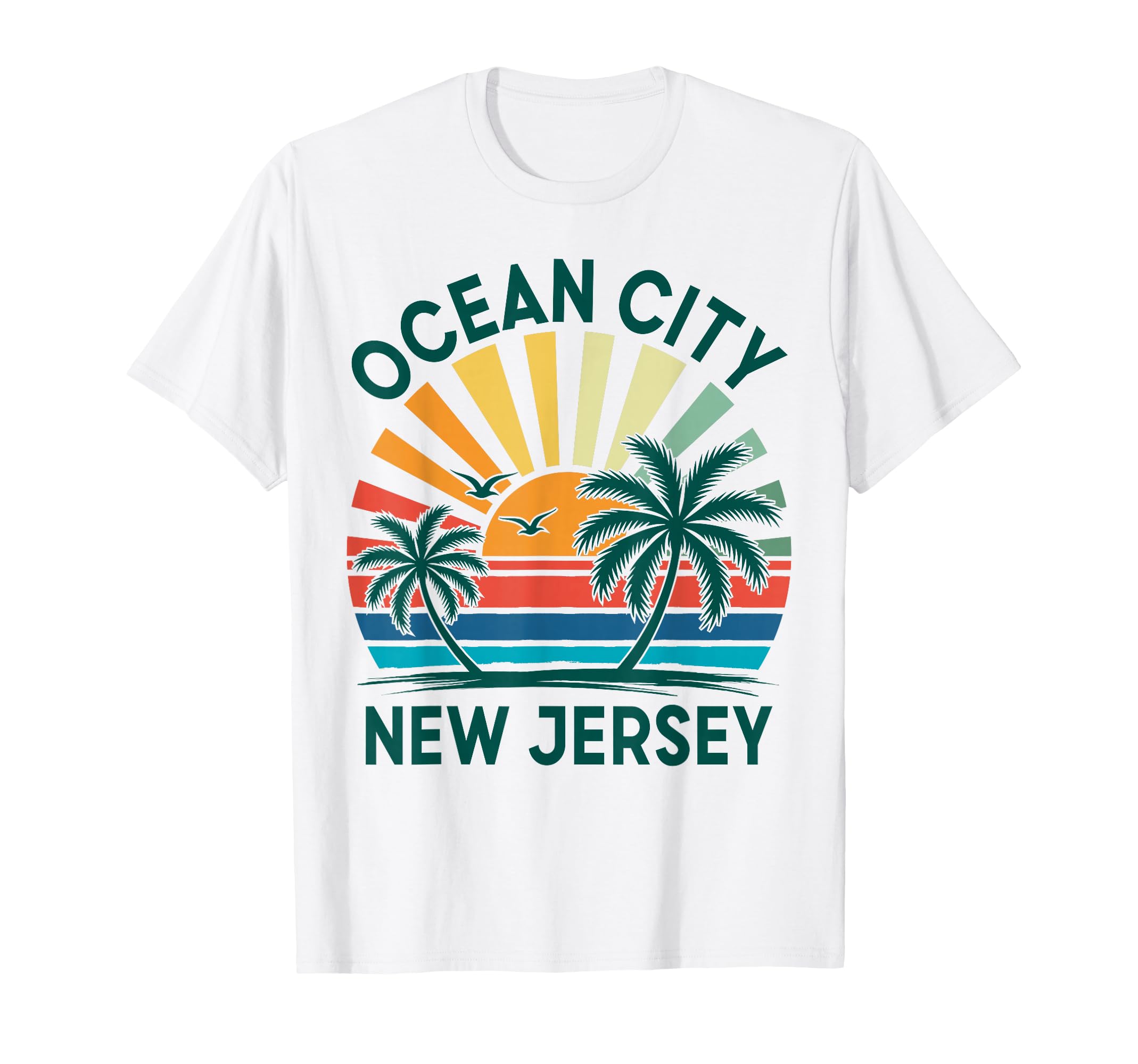 Ocean City Beach New Jersey Vacation Sunset T-Shirt - Trendy Graphic Unisex - T-Shirt, Sweatshirt, Hoodie