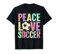 Peace Love Soccer Score Club Mom Game T-Shirt - Custom Art Print Men Women - T-Shirt, Sweatshirt, Hoodie