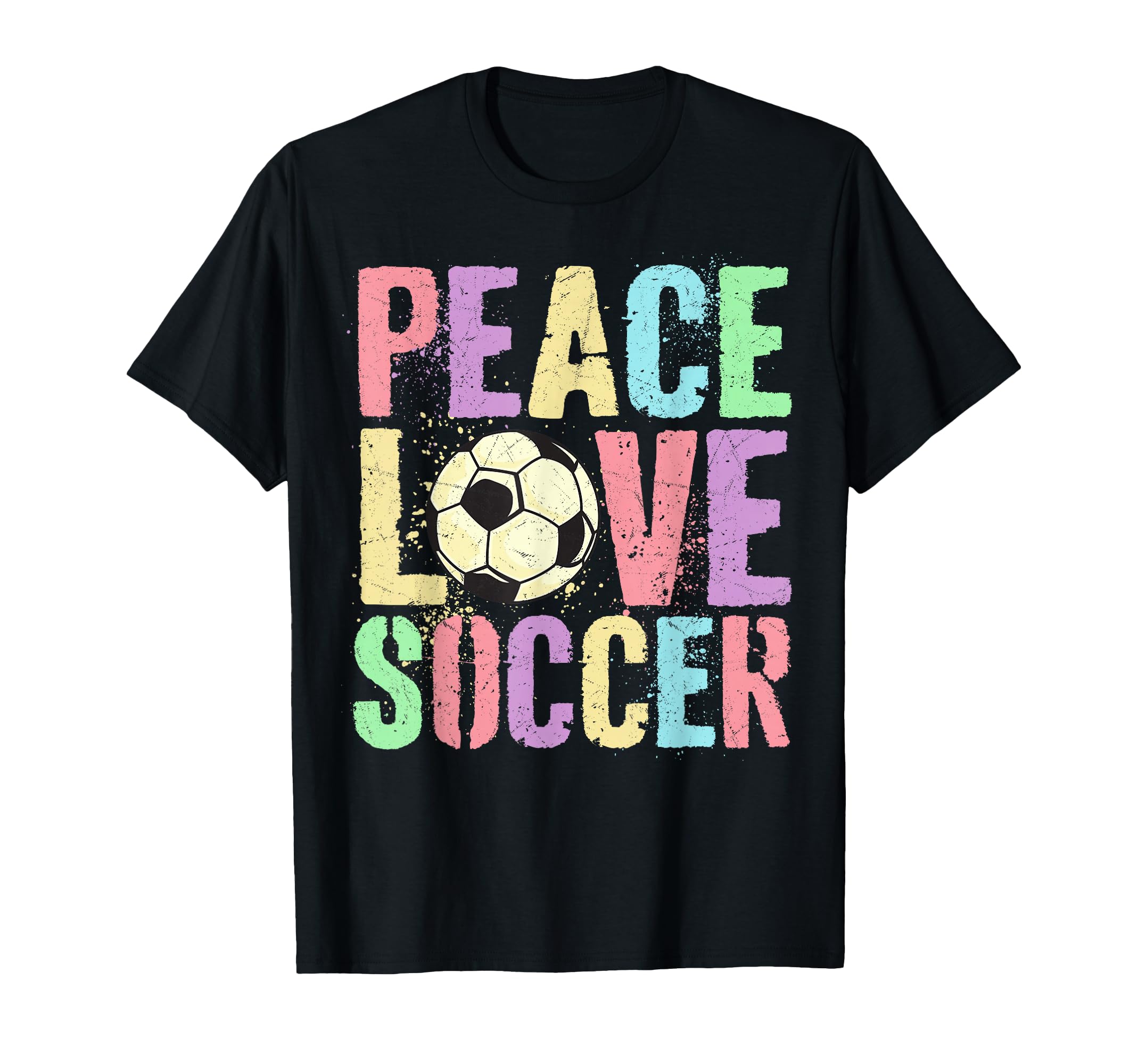 Peace Love Soccer Score Club Mom Game T-Shirt - Custom Art Print Men Women - T-Shirt, Sweatshirt, Hoodie