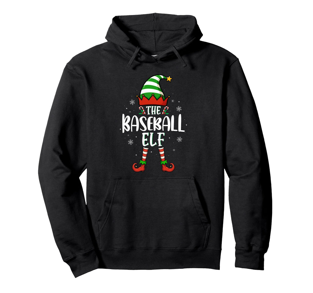 Funny Baseball Elf Family Matching Hoodie - Streetwear Style for Adults - T-Shirt, Sweatshirt, Hoodie