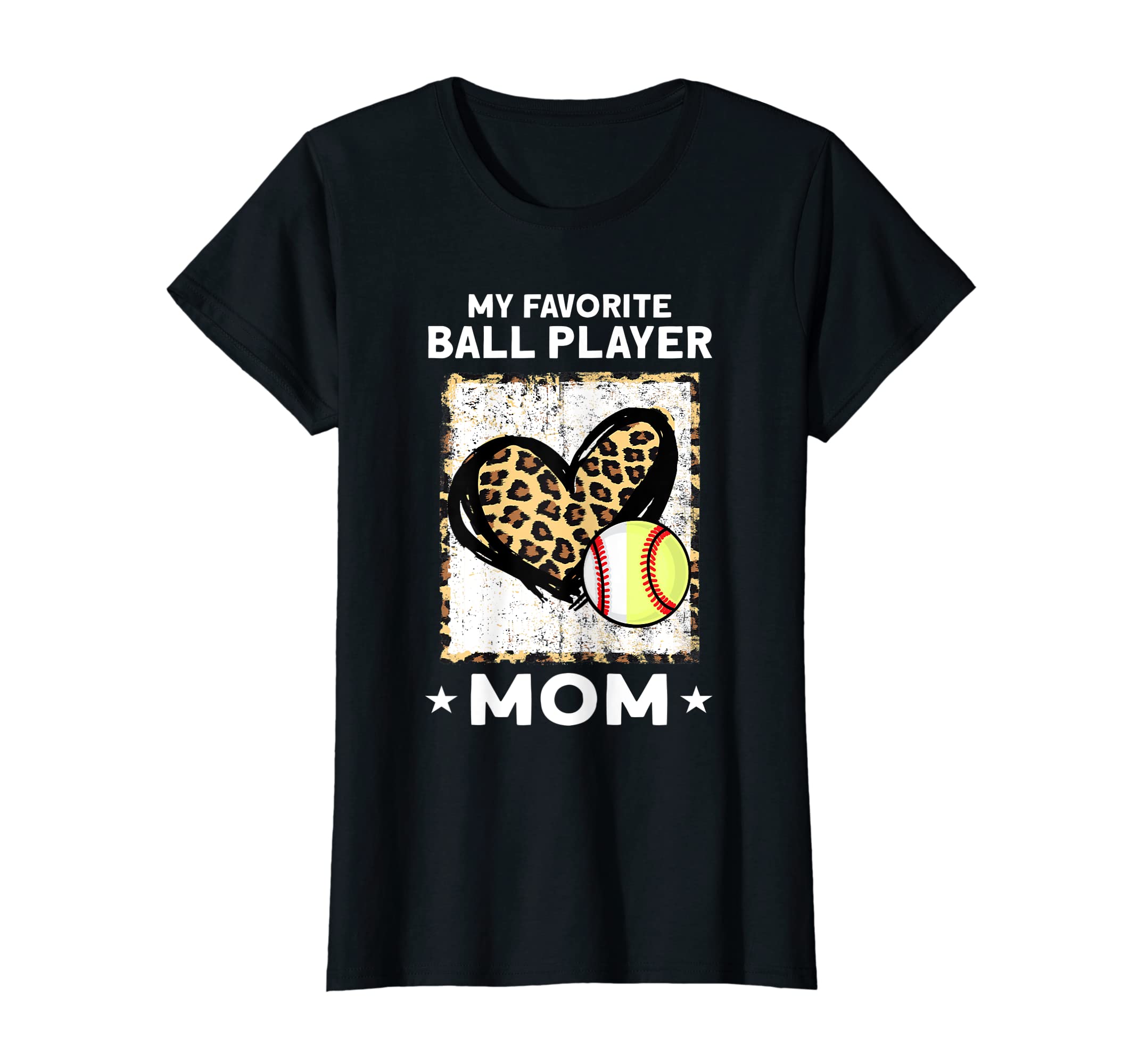 My Favorite Ball Player Mom Softball T-Shirt - Fun Novelty Design Unisex - T-Shirt, Sweatshirt, Hoodie