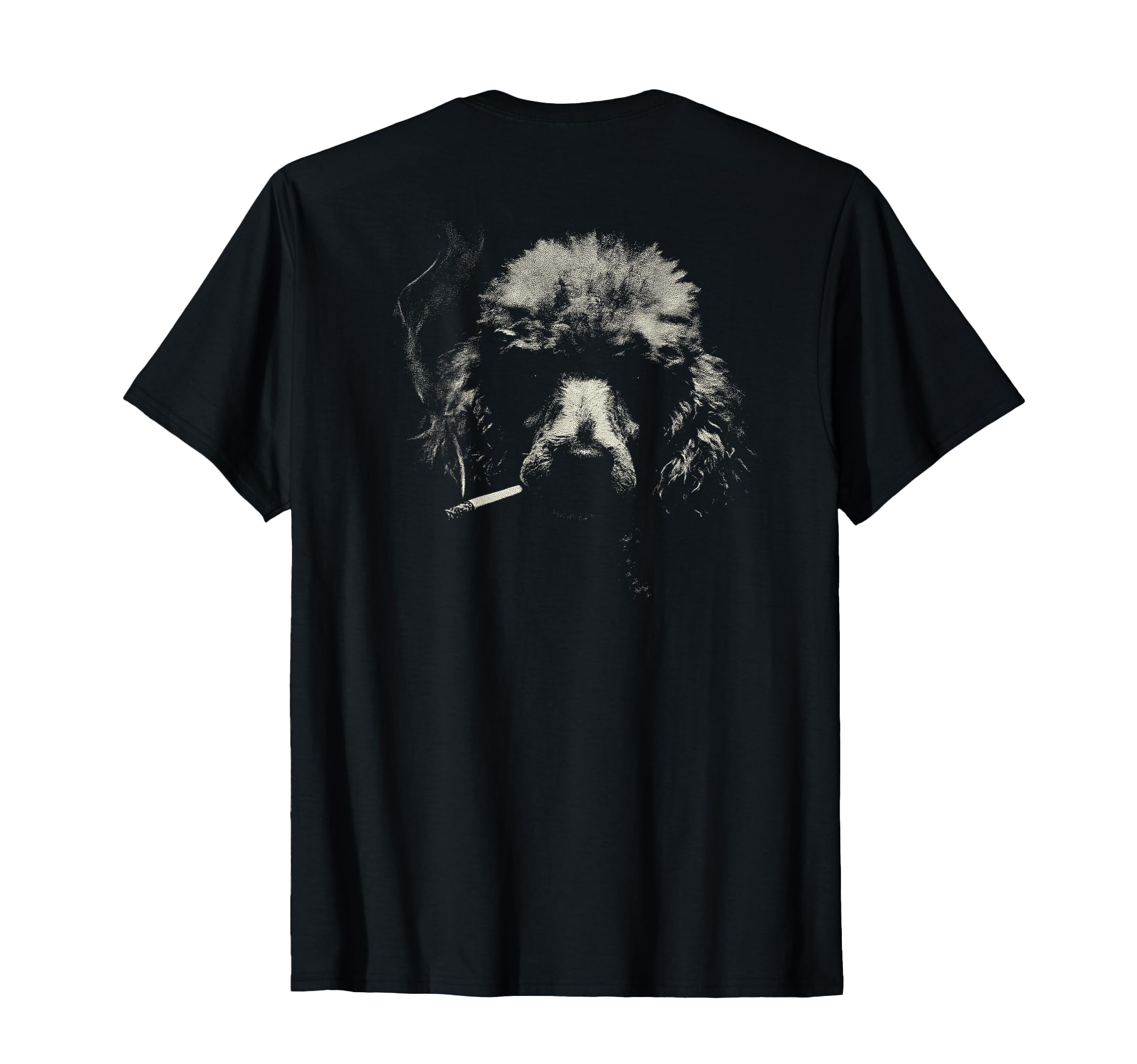Poodle Smoking Cigarette Grunge Meme 90S T-Shirt - Minimalist Print Unisex - T-Shirt, Sweatshirt, Hoodie