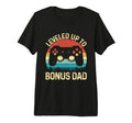 Mens Leveled Up To Bonus Dad Video T-Shirt - Trendy Graphic for Adults - T-Shirt, Sweatshirt, Hoodie