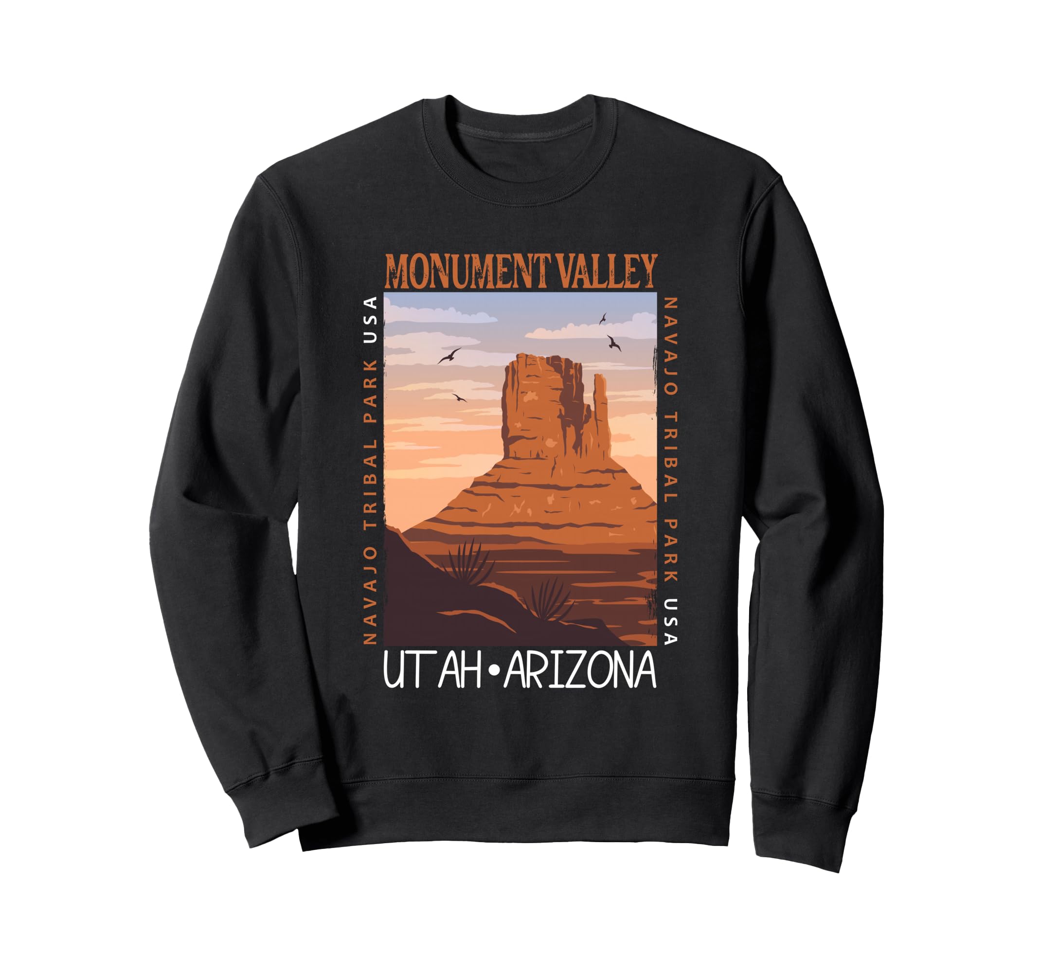 Monument Valley Navajo Tribal Park Sweatshirt - Minimalist Print Men Women - T-Shirt, Sweatshirt, Hoodie