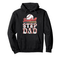 Baseball Step Dad Baseball Player Hoodie - Minimalist Print Men Women - T-Shirt, Sweatshirt, Hoodie