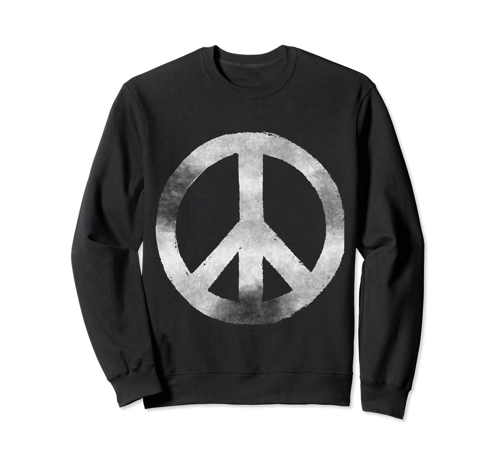 Distressed Peace Sign Disco Sweatshirt - Aesthetic Graphic Men Women - T-Shirt, Sweatshirt, Hoodie