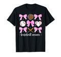 Baseball Mama Bow Baseball Mom Baseball T-Shirt - Trendy Graphic Unisex - T-Shirt, Sweatshirt, Hoodie