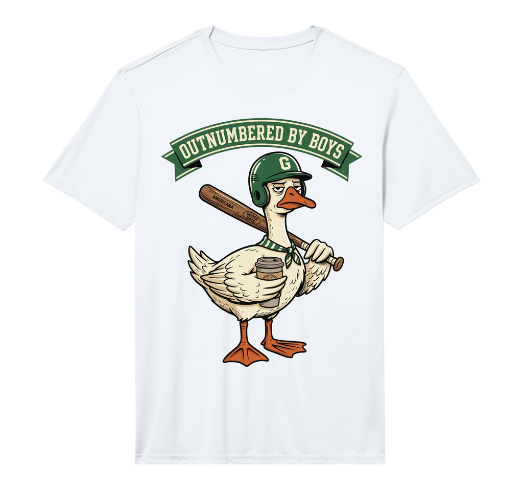 Outnumbered Mom Goose Baseball Mama T-Shirt - Unique Graphic Men Women - T-Shirt, Sweatshirt, Hoodie