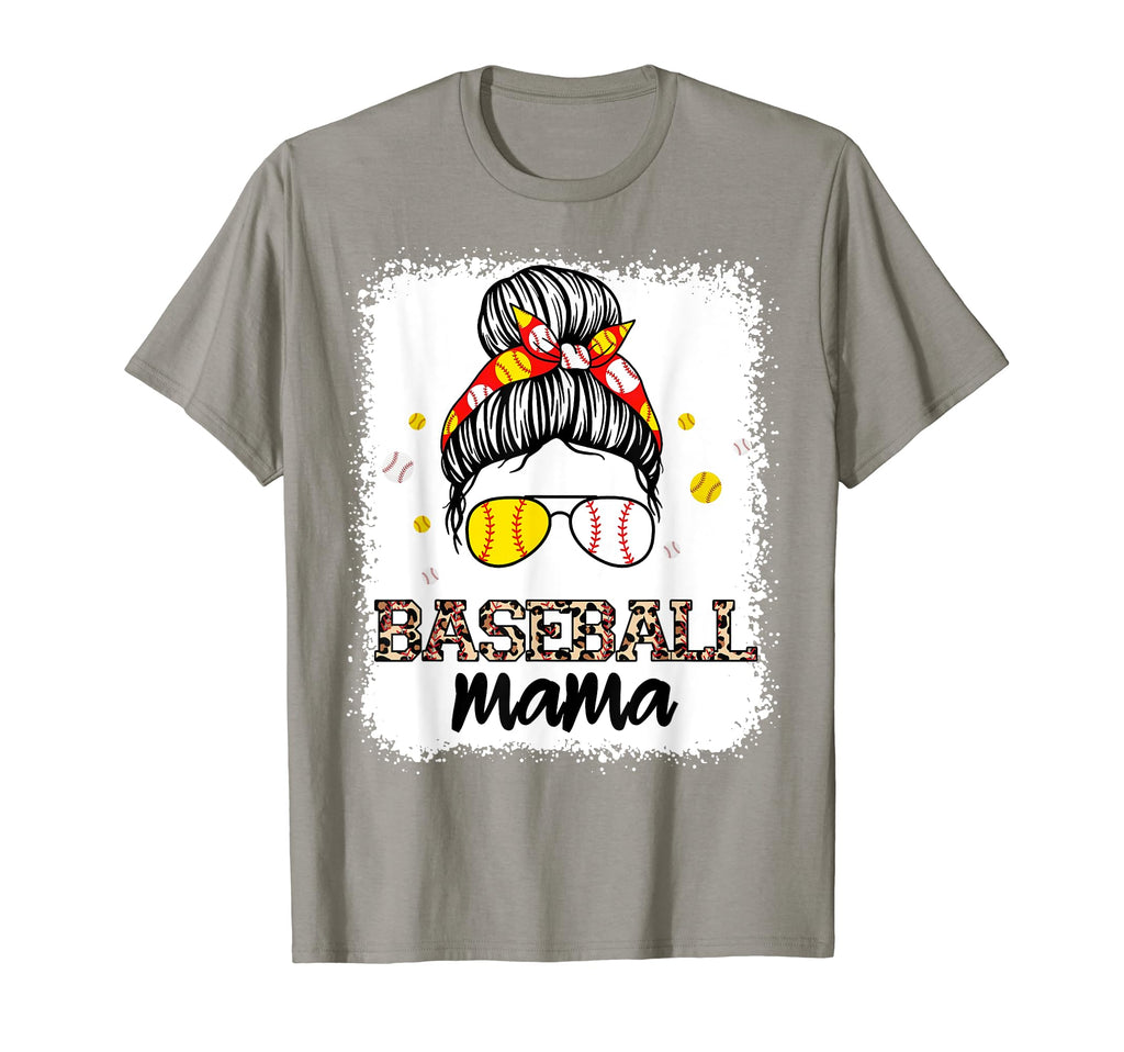 Baseball Mom Mama Messy Bun Mothers Day T-Shirt - Streetwear Style Unisex - T-Shirt, Sweatshirt, Hoodie