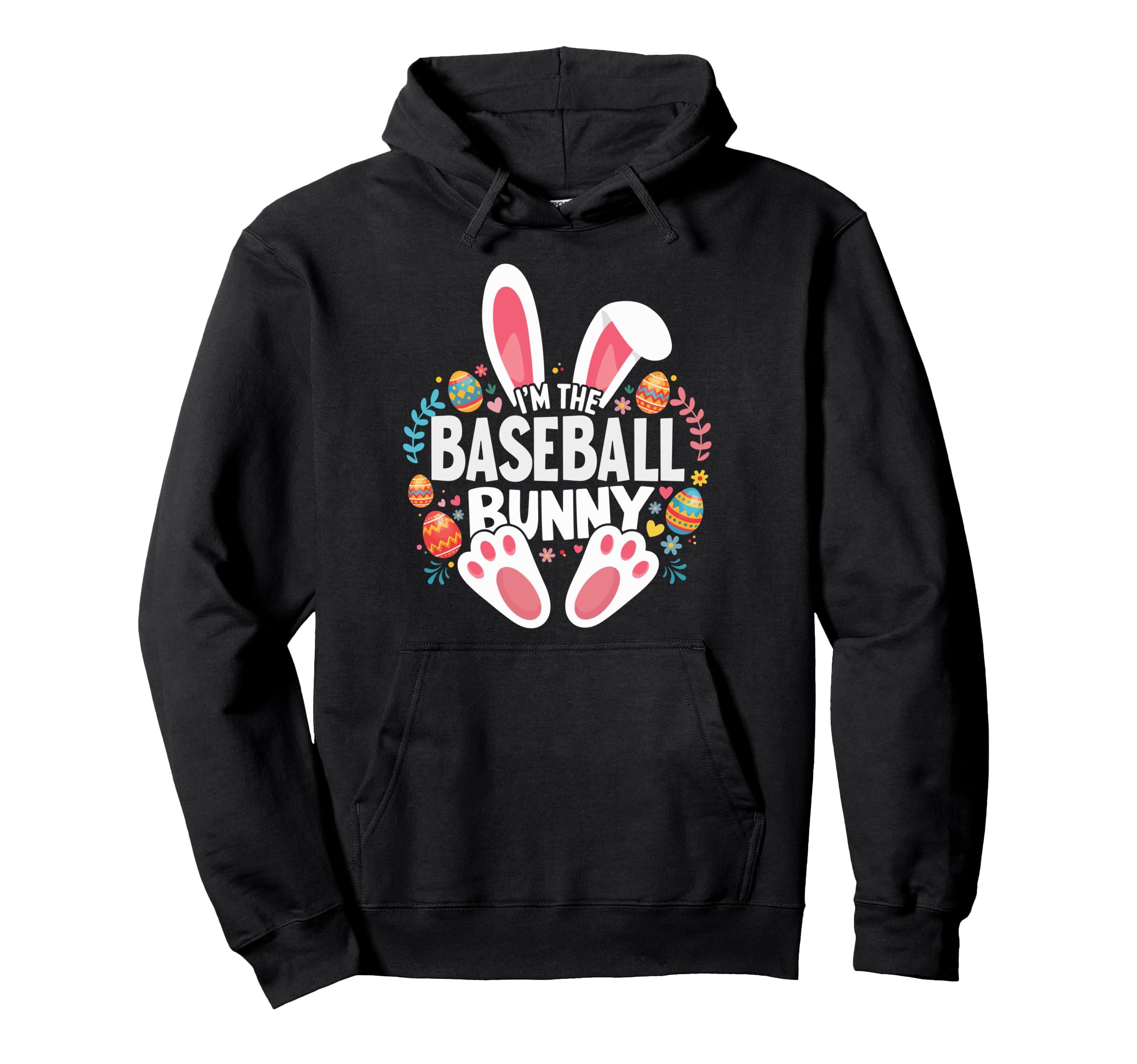 Im Baseball Bunny Matching Easter Family Hoodie - Graphic Print Men Women - T-Shirt, Sweatshirt, Hoodie