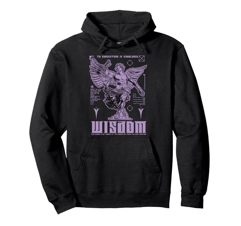 Y2K Wisdom Bold Urban Graffiti Hoodie - Minimalist Print for Adults - T-Shirt, Sweatshirt, Hoodie